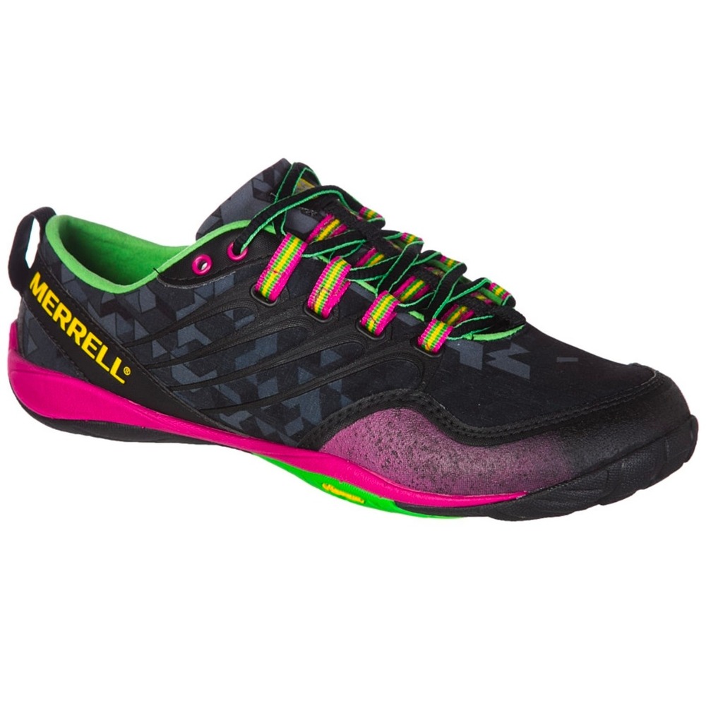 Merrell Barefoot Pace Glove Trail Running Shoes Womens 9 Black J55776 Vibram